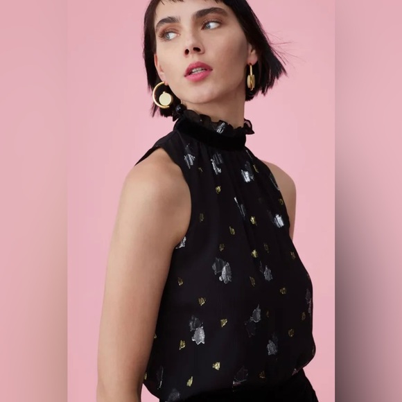 Rebecca Taylor Tulip Mock Neck - Picture 2 of 5